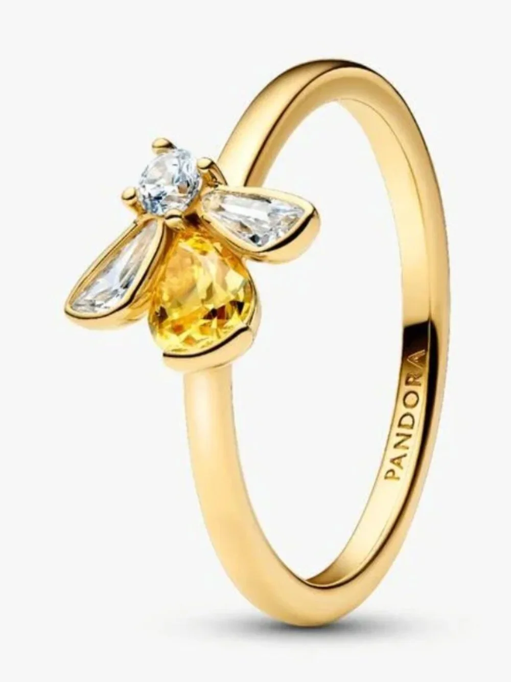 Authentic Pandora Honey Bee Ring  14k gold plating